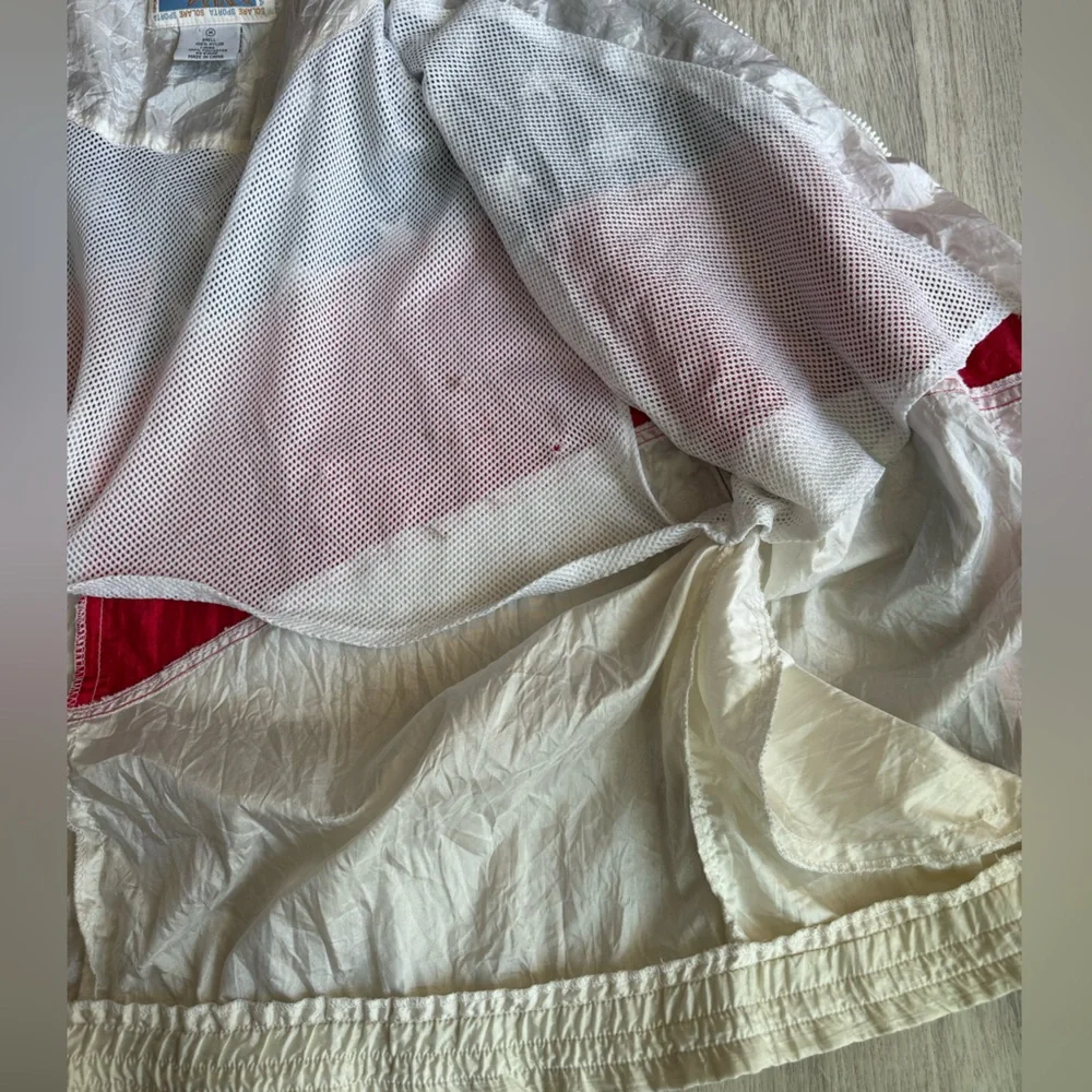 Vintage 80s Retro Solare Sporta Stars Stripes Americana Style Windbreaker Jacket - Picture 9 of 10